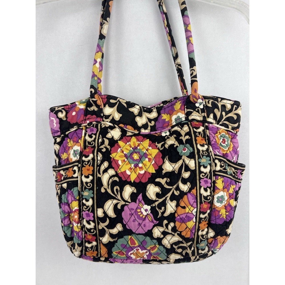 Vera Bradley Suzani Holiday Tote Bag Retired Quilted Floral Boho Handbag Medium